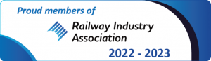 A banner which has the Railway Industry Asscociation logo on